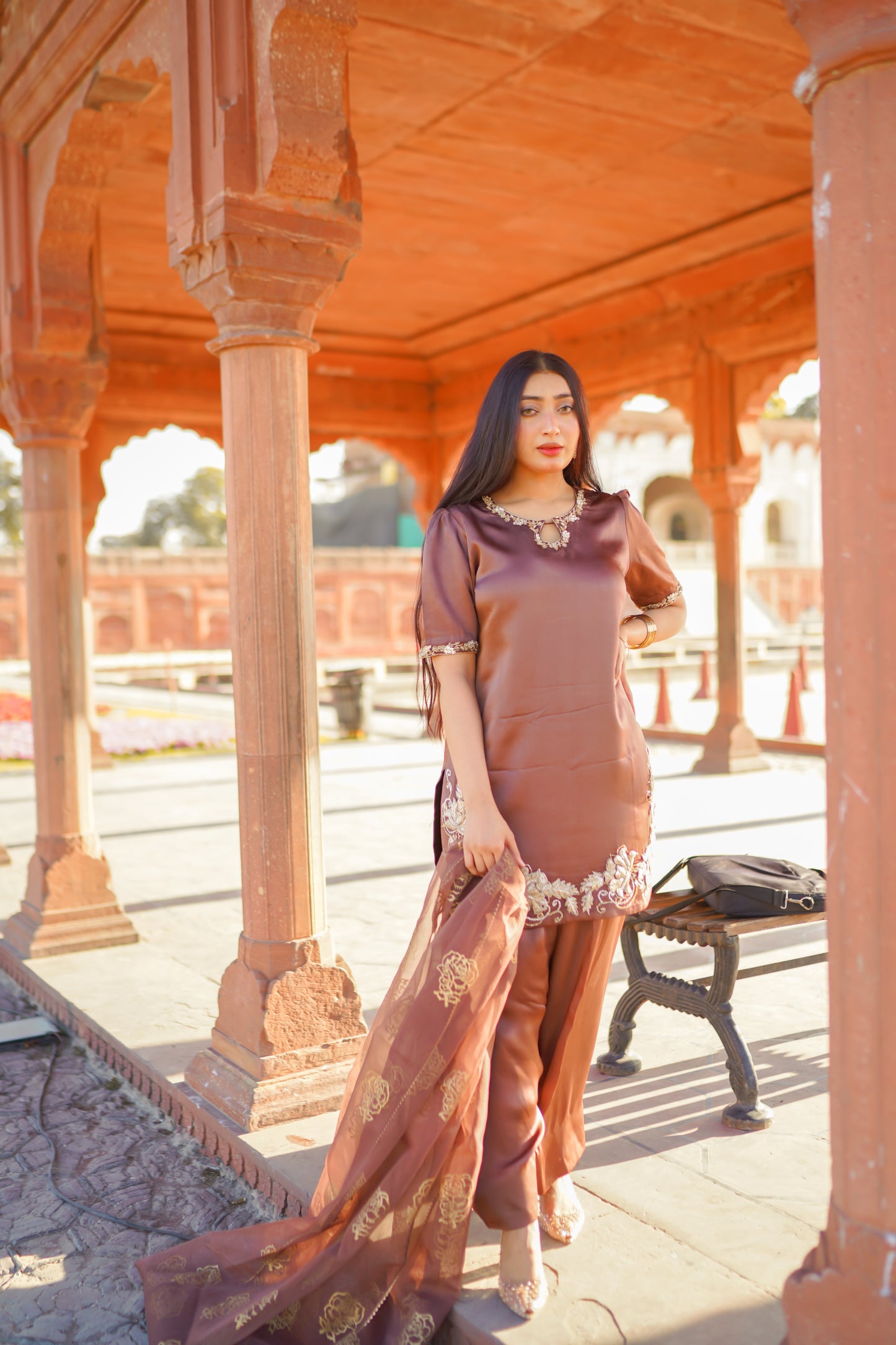 FARSHI SHALWAR WITH SHIRT & DUPATTA