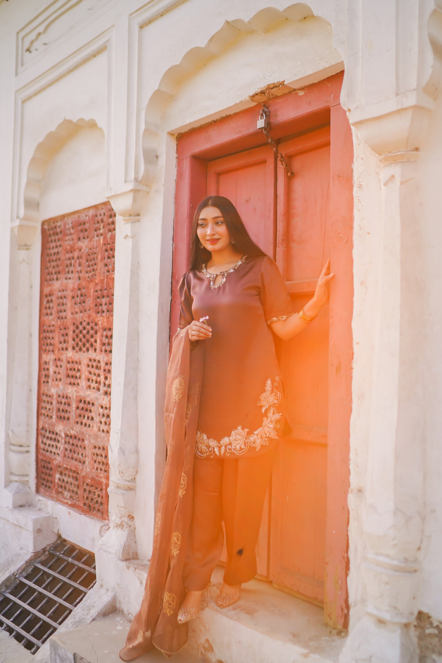 FARSHI SHALWAR WITH SHIRT & DUPATTA