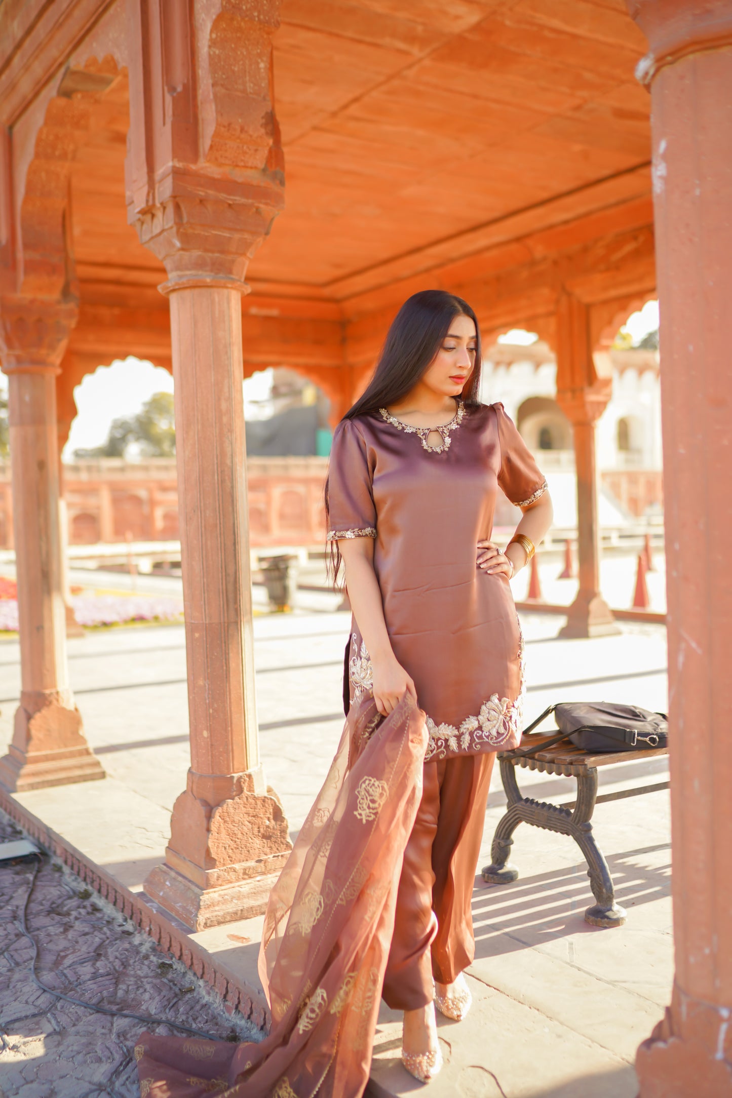 FARSHI SHALWAR WITH SHIRT & DUPATTA