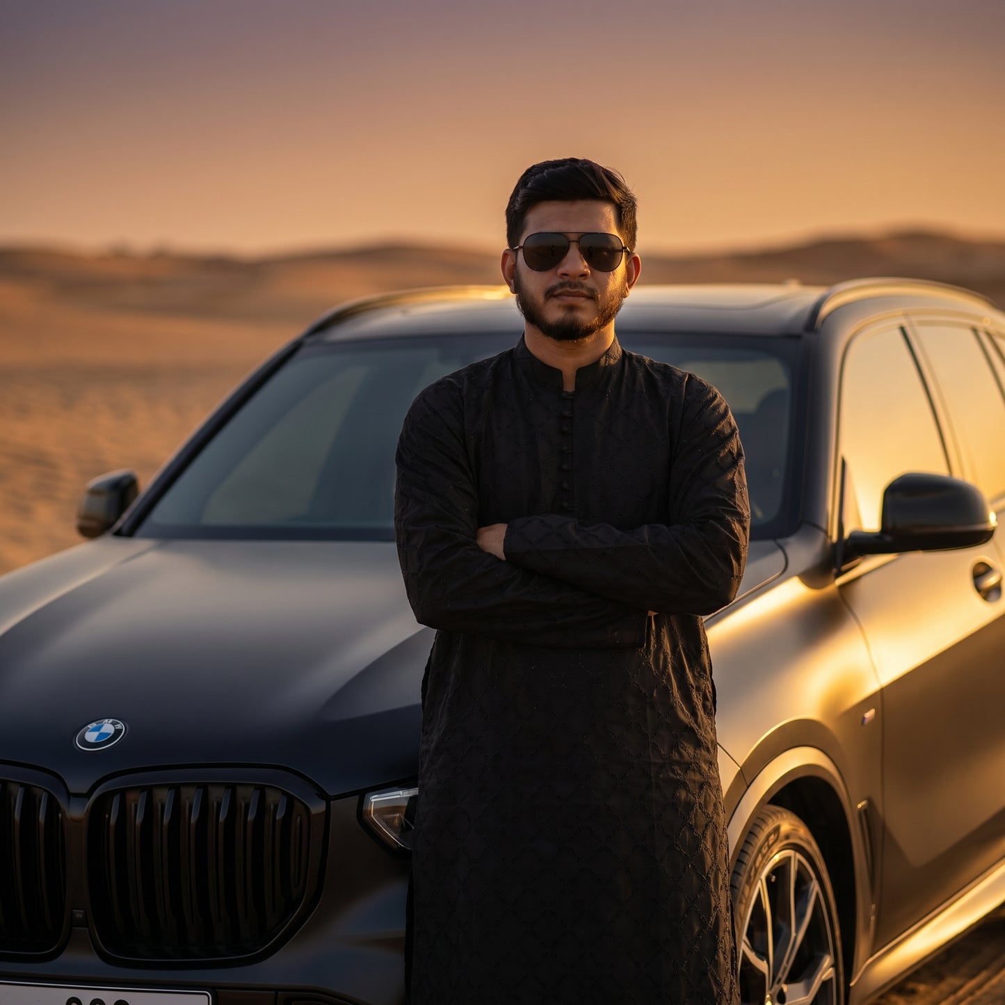 Black Kurta with Trouser | Chikankari