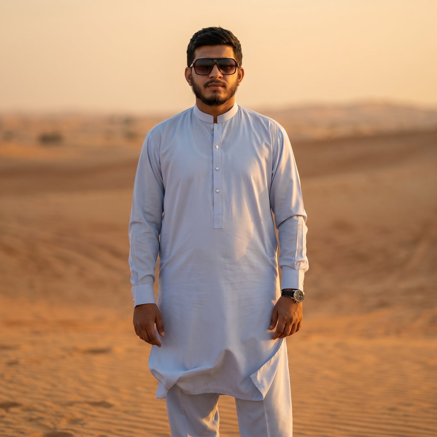 Soft Wrinkle-Free Wash & Wear Kurta Trouser – Sky Blue