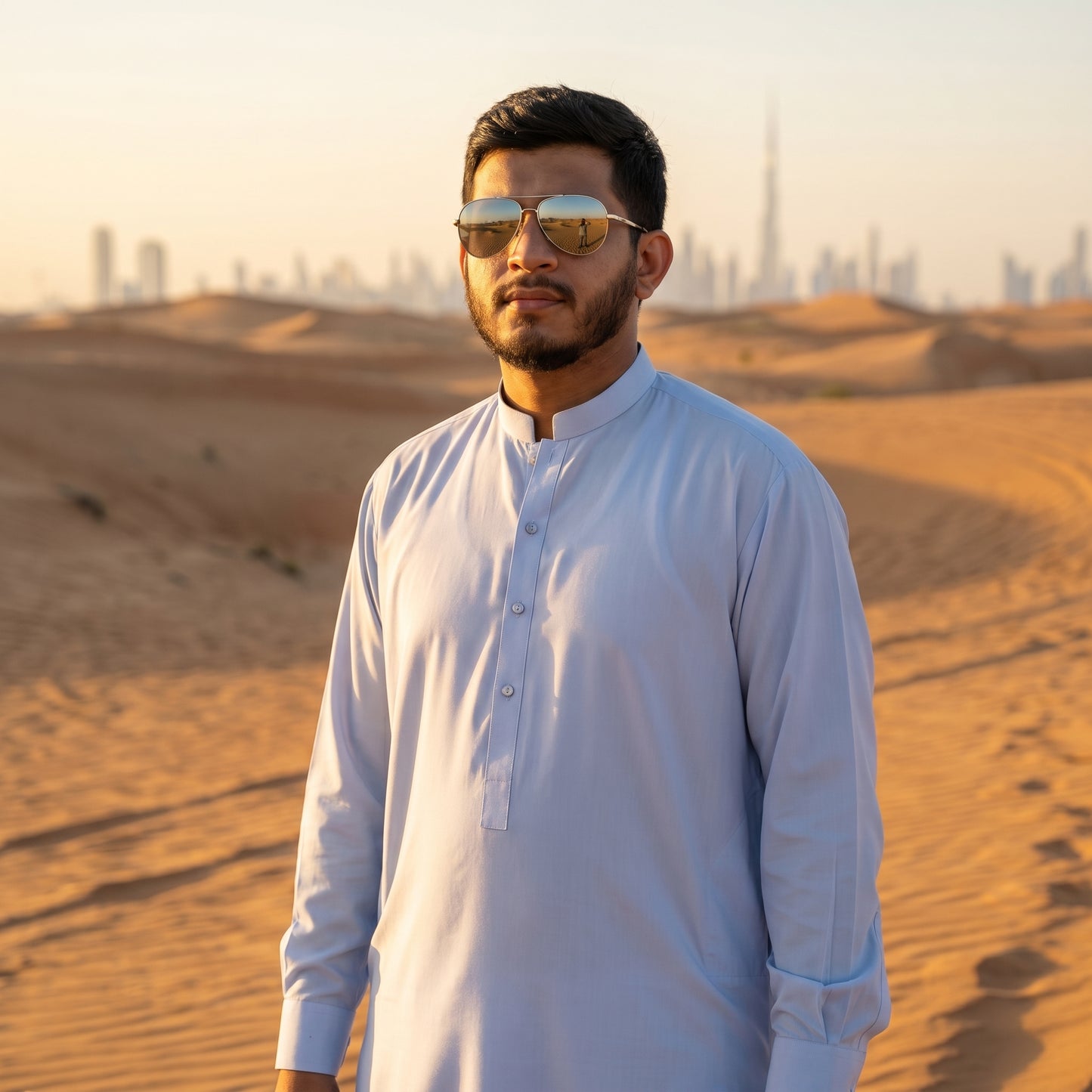 Soft Wrinkle-Free Wash & Wear Kurta Trouser – Sky Blue
